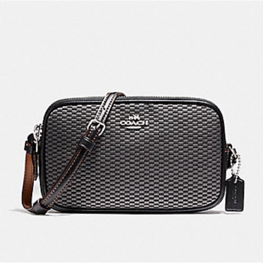 COACH NWOT CROSSBODY POUCH IN LEGACY JACQUARD (COACH F87217)
SILVER/GREY/BLACK